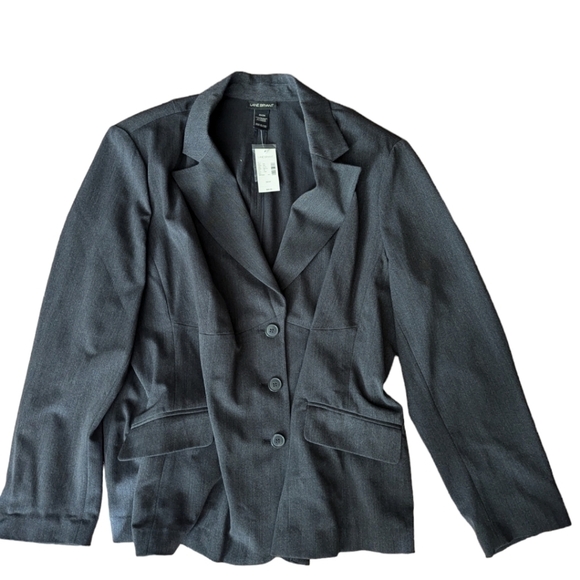 Lane Bryant charcoal gray long classic career plus size blazer New NWT sz 22/24 - Picture 10 of 13